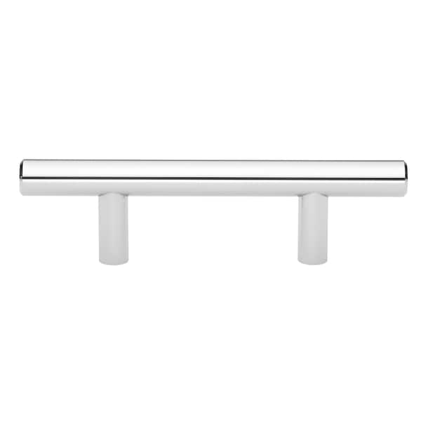 Gliderite Hardware 2-1/2 in. Center to Center Polished Chrome Solid Steel Bar Pull - 5007-64-PC 5007-64-PC-1 - main
